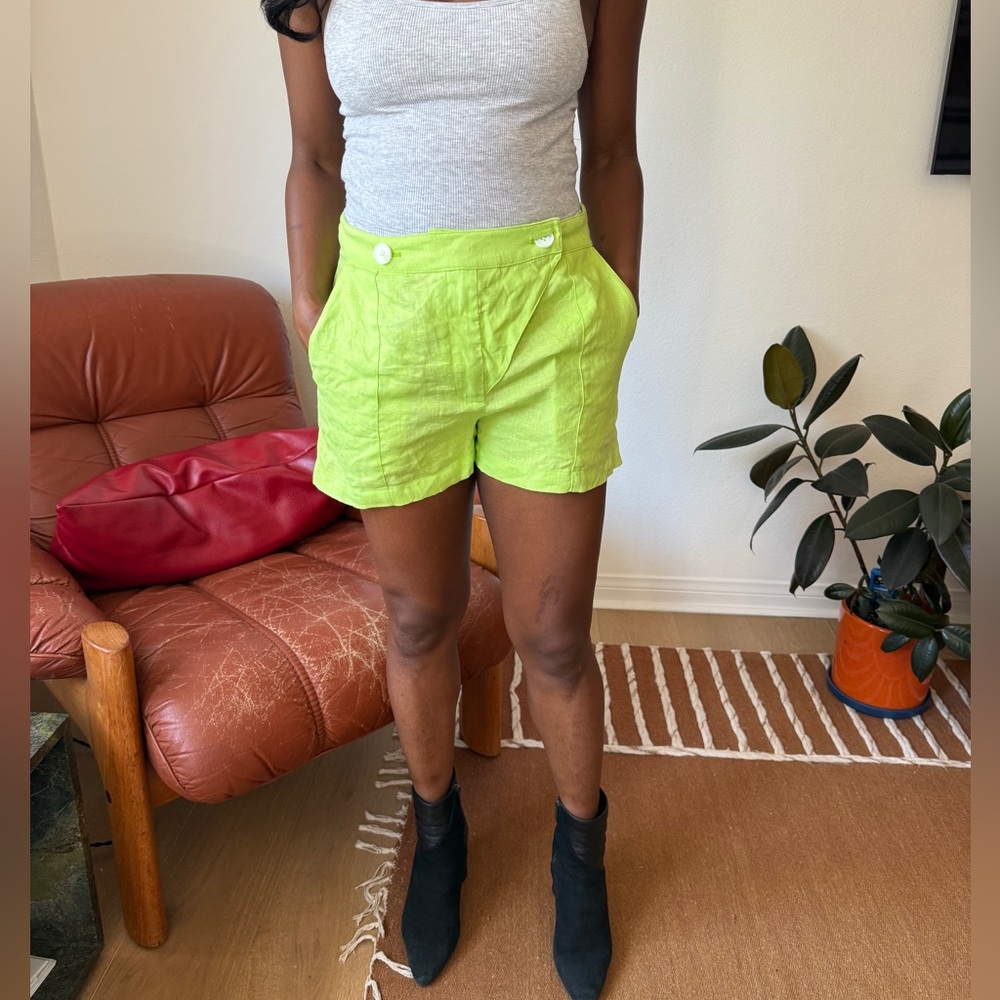 Lime Green Matthew Bruch Shorts